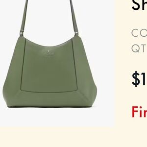 Kate Spade Green Hobo Bag with Curved Silhouette